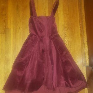 Corduroy Wine Red Dress